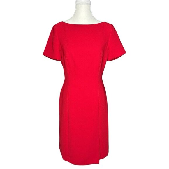 Tahari‎ Women's NWT Red Vinny Business Career Shift Dress 4/C33.2 - Picture 1 of 15